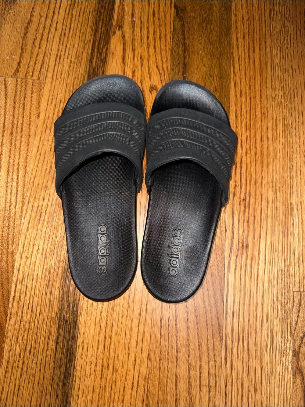 adidas Black Men’s Slide Sandals – Textured Strap